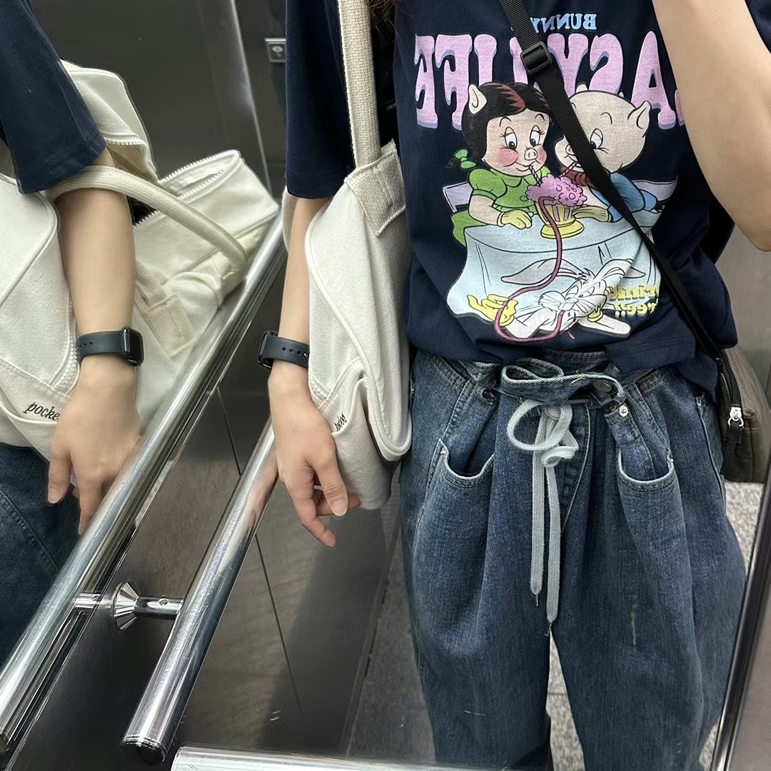 官圖 重磅/精梳純棉 後包領 有縫邊 S-XXXL 夏裝短袖T恤女