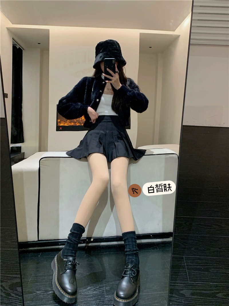 Real shot!  Bale leg artifact double layer velvet thickened pantyhose nude leggings