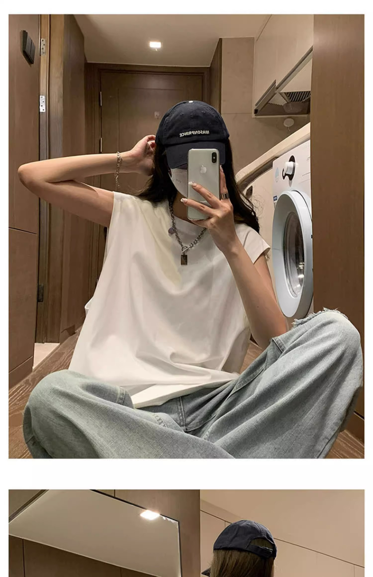 美式hiphop工字背心女夏季外穿嘻哈潮牌無袖t恤復古籃球運動坎肩