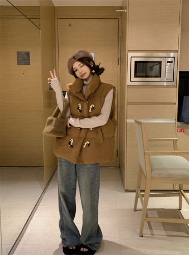 Actual shot: Maillard Korean style croissant bread warm loose cotton coat for women small stove winter cotton coat