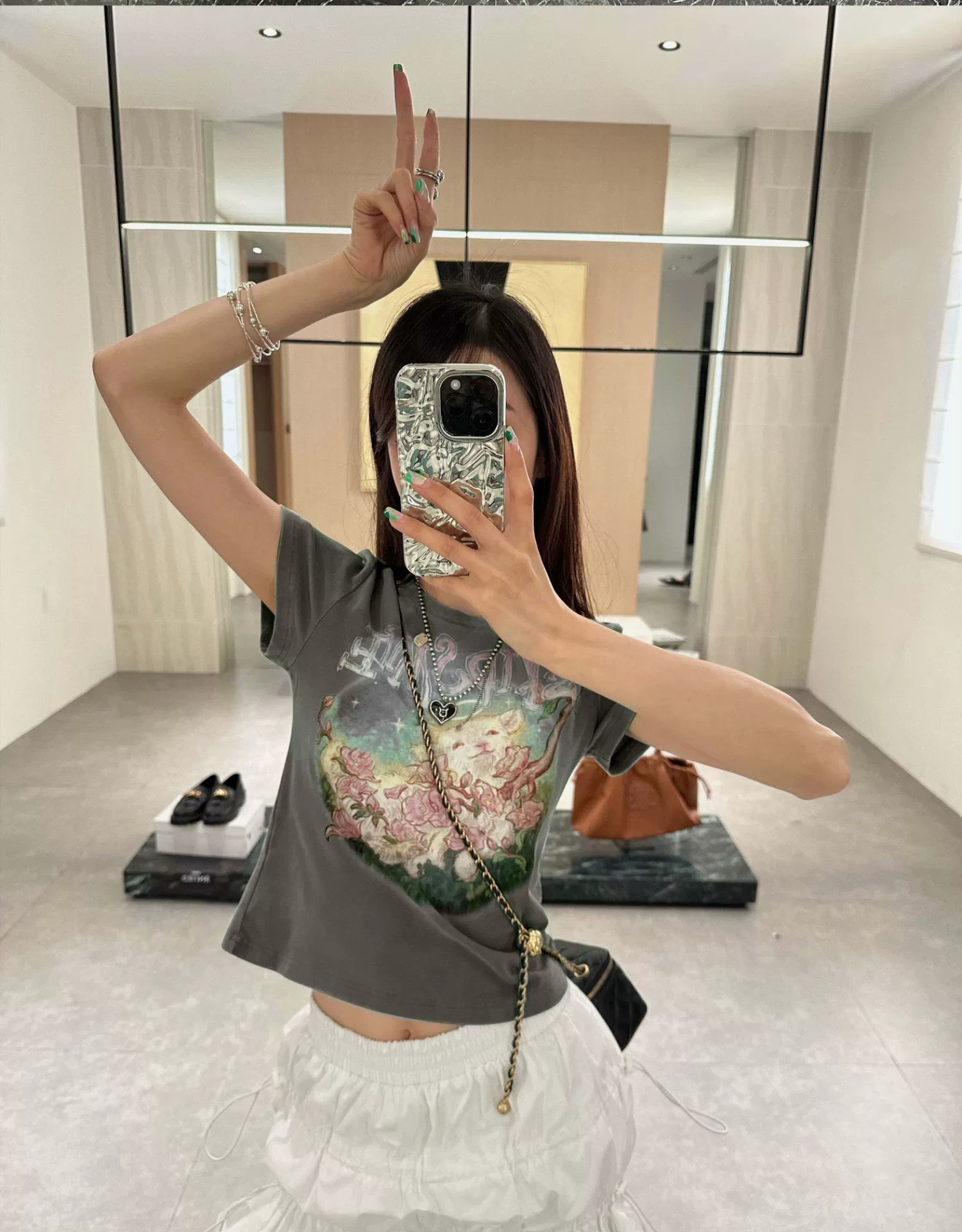 官圖 92棉/8氨綸40支210g純棉 修身短款T恤女短袖