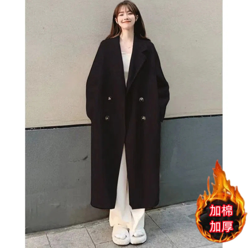 High-end woolen coat for women  autumn and winter new woolen coat for small people popular Hepburn style Korean style