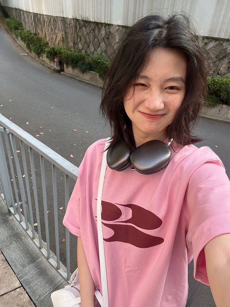 官圖 重磅/精梳純棉 後包領 有縫邊 S-XXXL 夏裝短袖T恤女