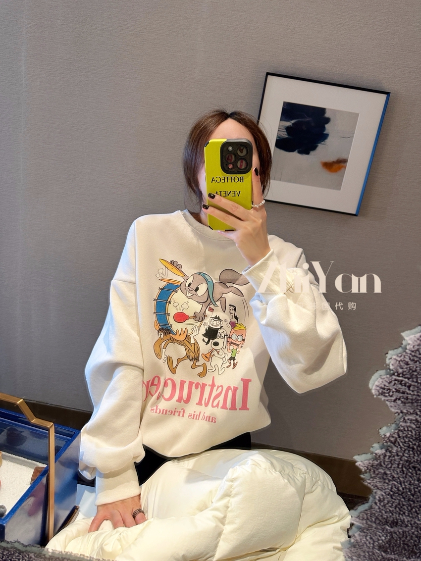 Official photo plus velvet 250g / David's round neck autumn and winter sweatshirt for women plus velvet