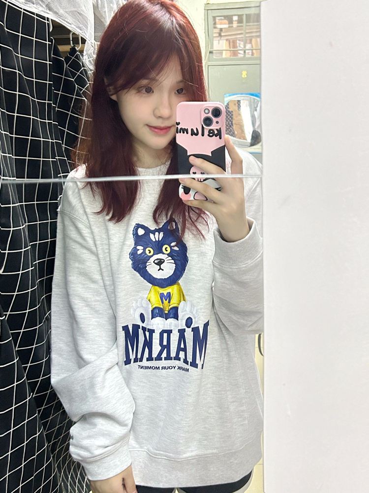 衛衣女潮ins秋冬新款韓版寬鬆顯瘦學生可愛小熊印花長袖入秋上衣