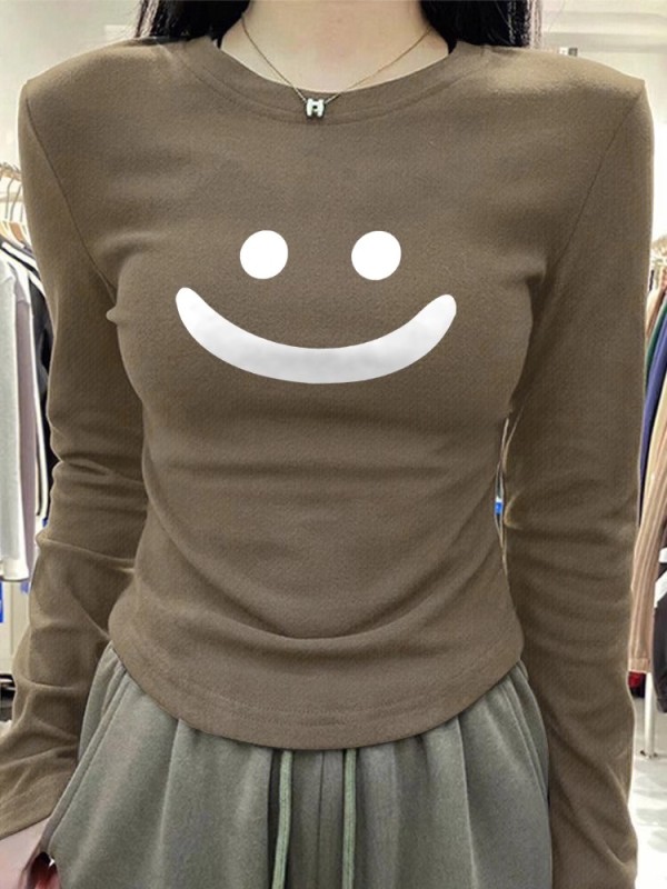 杏色德絨打底衫女秋冬新款修身疊穿磨毛內搭長袖T恤短款上衣