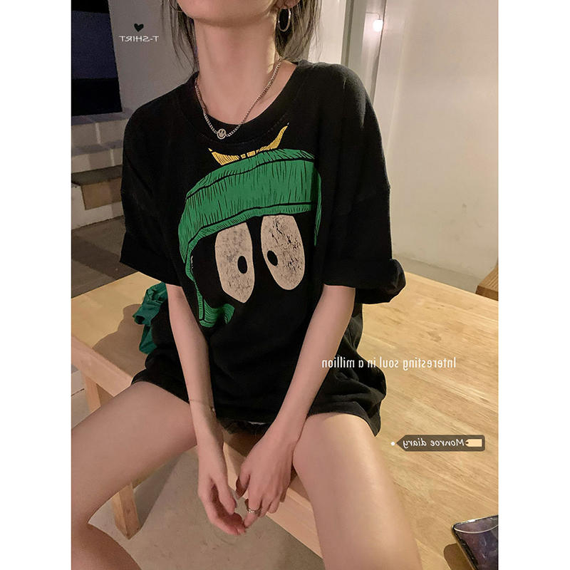 官圖200克/精梳純棉後包領 有縫邊S-XXXL夏裝短袖T恤女