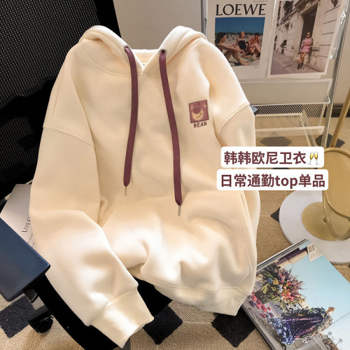 Chinese cotton thin style/velvet style covered shoulder collar, dropped shoulder sleeves and pattern workmanship, spring and autumn printed sweatshirt