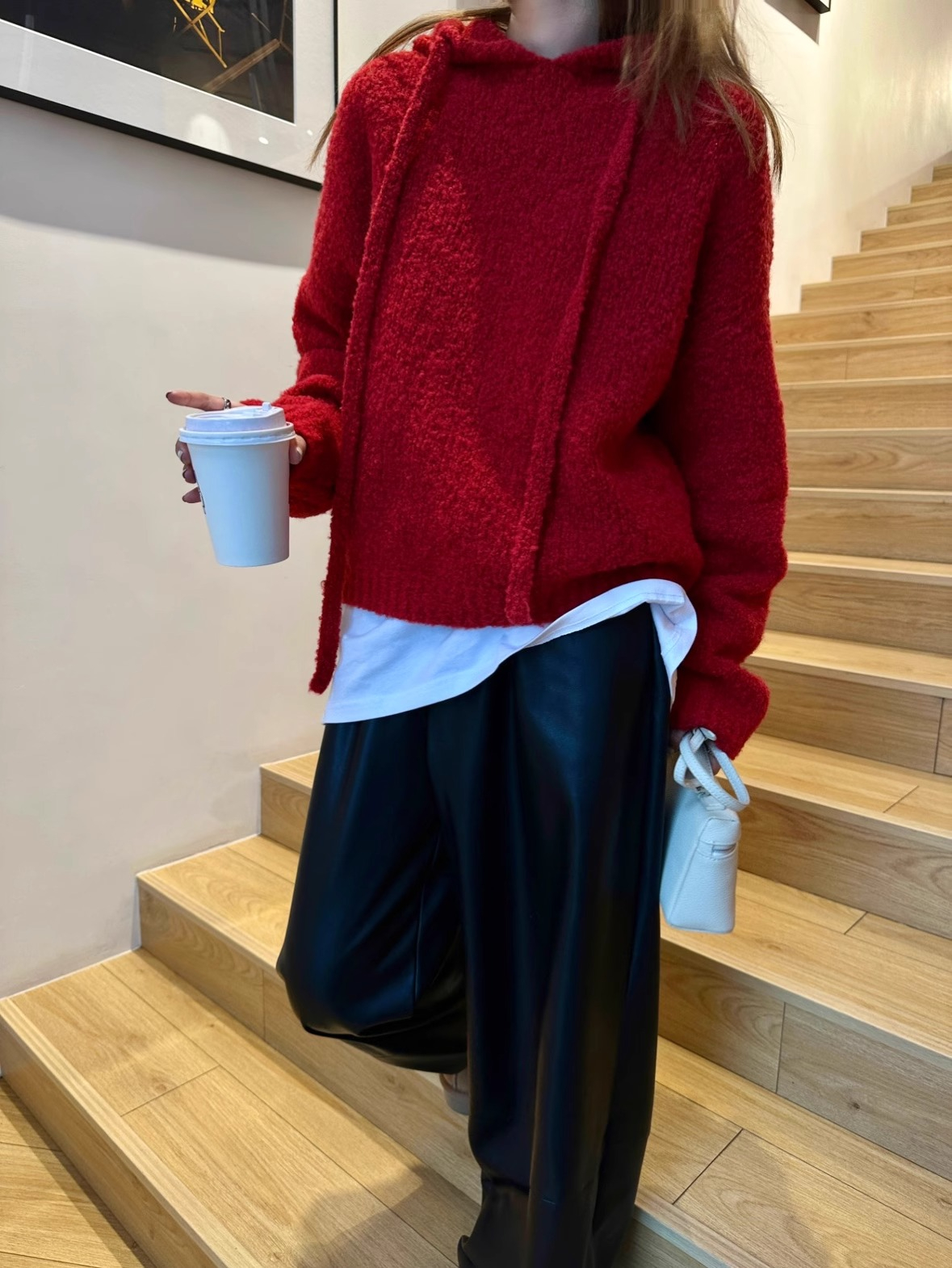 Circle yarn Christmas and New Year limited new niche designer velvet hoodie knitted sweater
