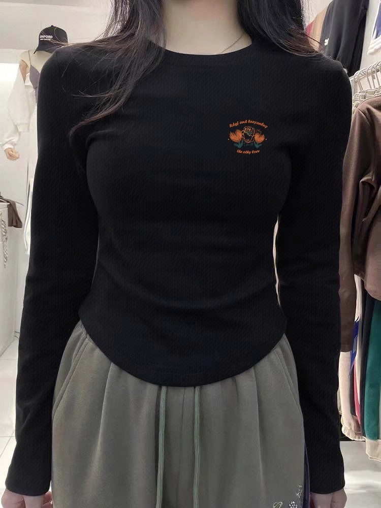 德絨打底衫女內搭秋冬季長袖磨毛t恤加絨加厚修身上衣服