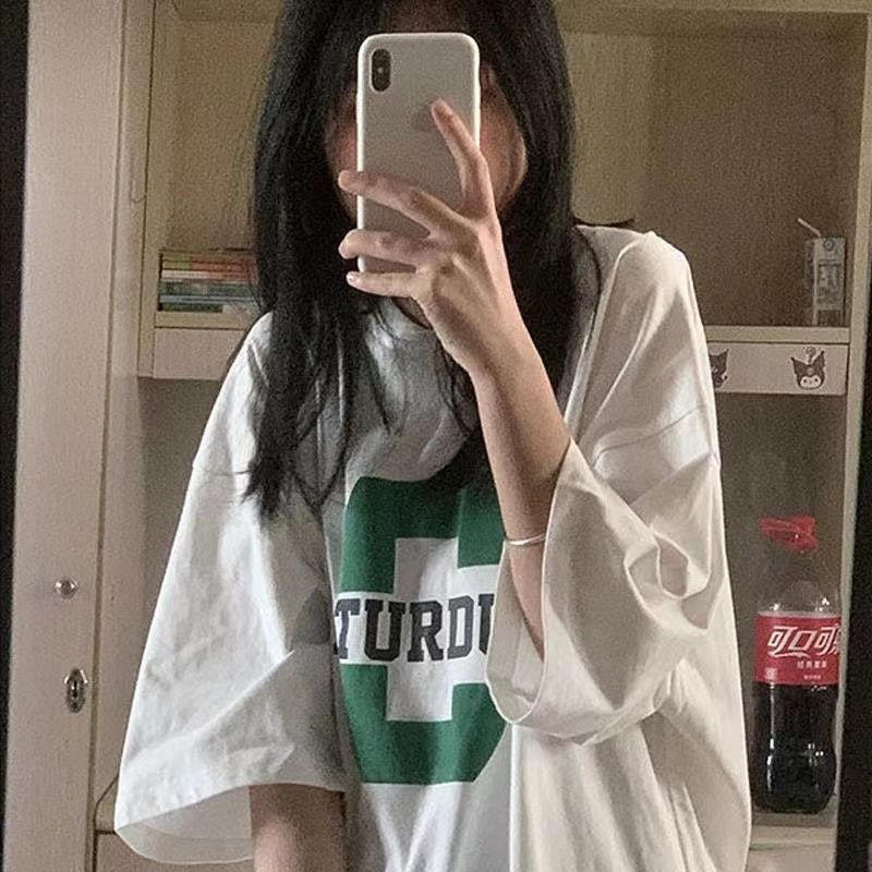 官圖重磅/精梳純棉後包領 有縫邊S-XXXL夏裝短袖T恤女