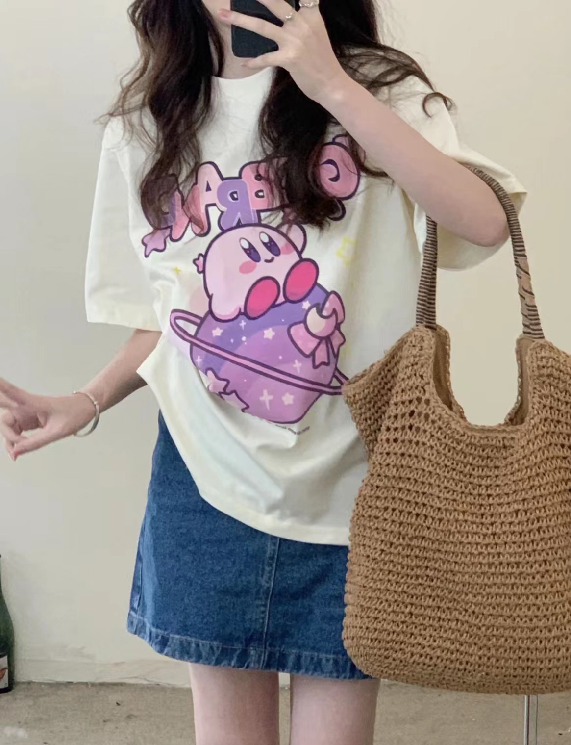 2024春夏新款重磅/精梳純棉 後包領 有縫邊 S-XXXL 夏裝短袖T恤女