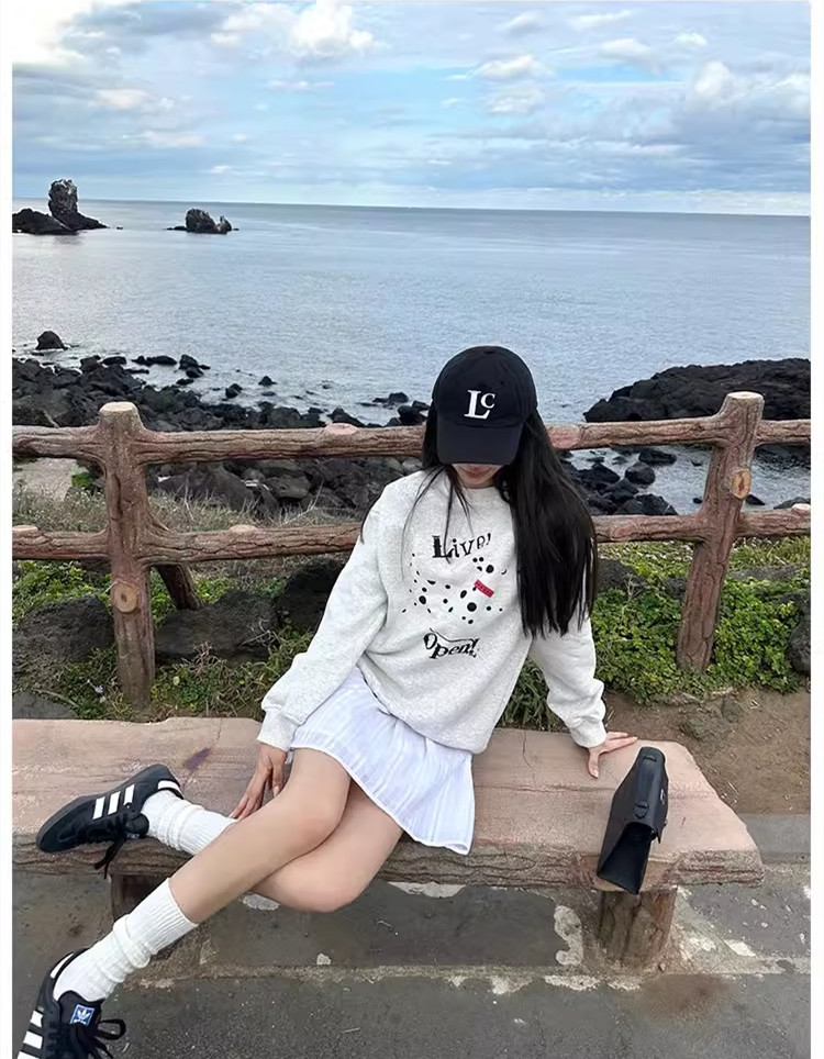 NOSEMADE 狗狗印花美式加絨衛衣