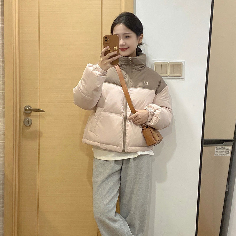 This year's popular stand collar zipper cotton coat women's winter 2023 fashion new outer wear short bread coat thickened