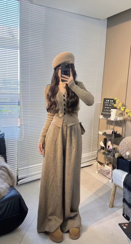 Moli customized spearmint ice coffee slimming temperament high waist casual fashion waist autumn and winter suit ML052