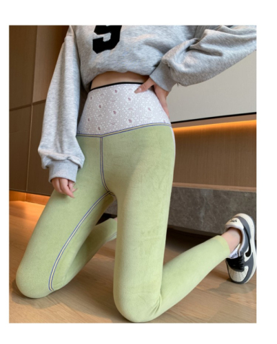Official photo#Ao Li velvet plus velvet thickened shark pants Barbie pants women's tight tummy control butt lifting leggings