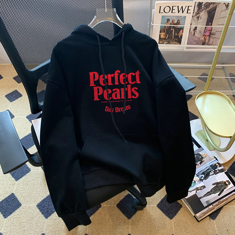 Brand export foreign trade cut label ~vintage trendy brand hoodie oversize loose chic versatile top