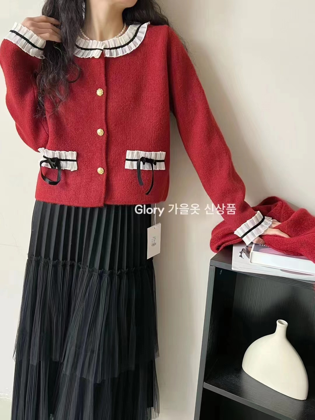 Glory 店薦 時髦洋氣 高質感拼色系帶小香風上衣