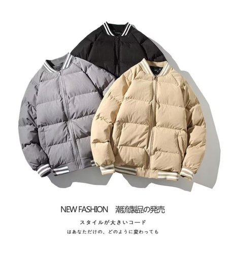 Women's winter cotton-padded jacket, thickened down cotton-padded jacket, short cotton-padded jacket, trendy brand, trendy and handsome baseball jacket