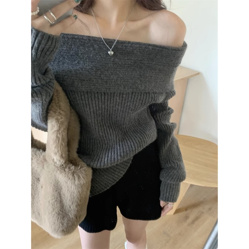 Design niche sweatshirt women's autumn and winter new high-end fashion personality sweater loose lazy style top