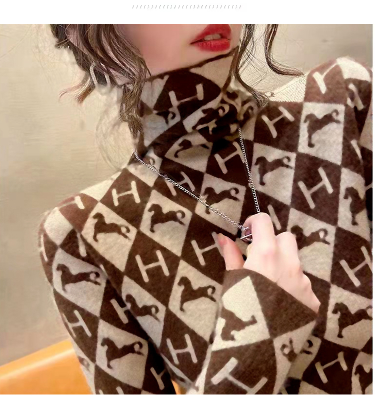 Half turtleneck bottoming shirt for women 2023 autumn and winter new style beautiful and stylish long-sleeved inner top for slimming women