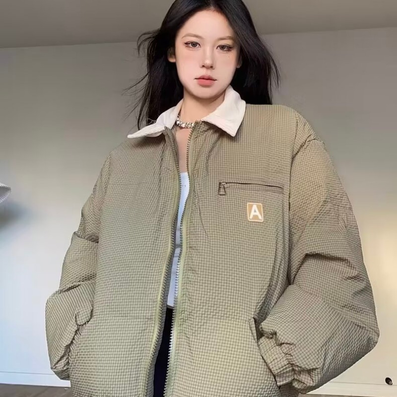 Winter thickened bread down cotton coat for women 2023 new Korean style loose cotton coat, cotton-padded jacket, quilted winter coat