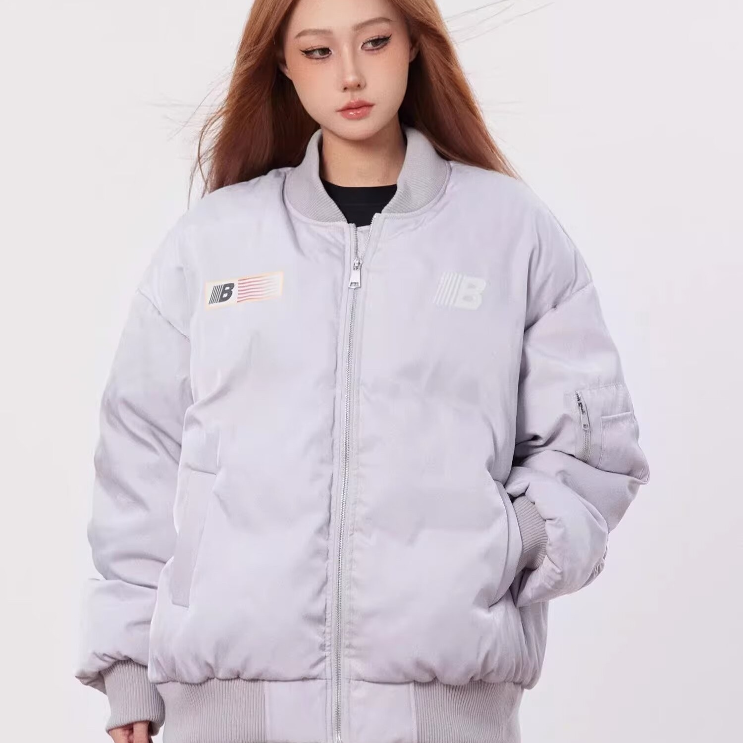 National trend American stars and stripes flight jacket jacket for men and women in autumn and winter thickened couple cotton coat baseball uniform