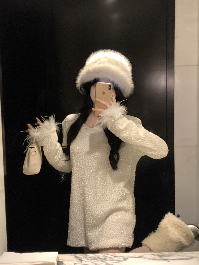實拍~設計感亮片裙打底裙女炸街辣妹風顯瘦連衣裙