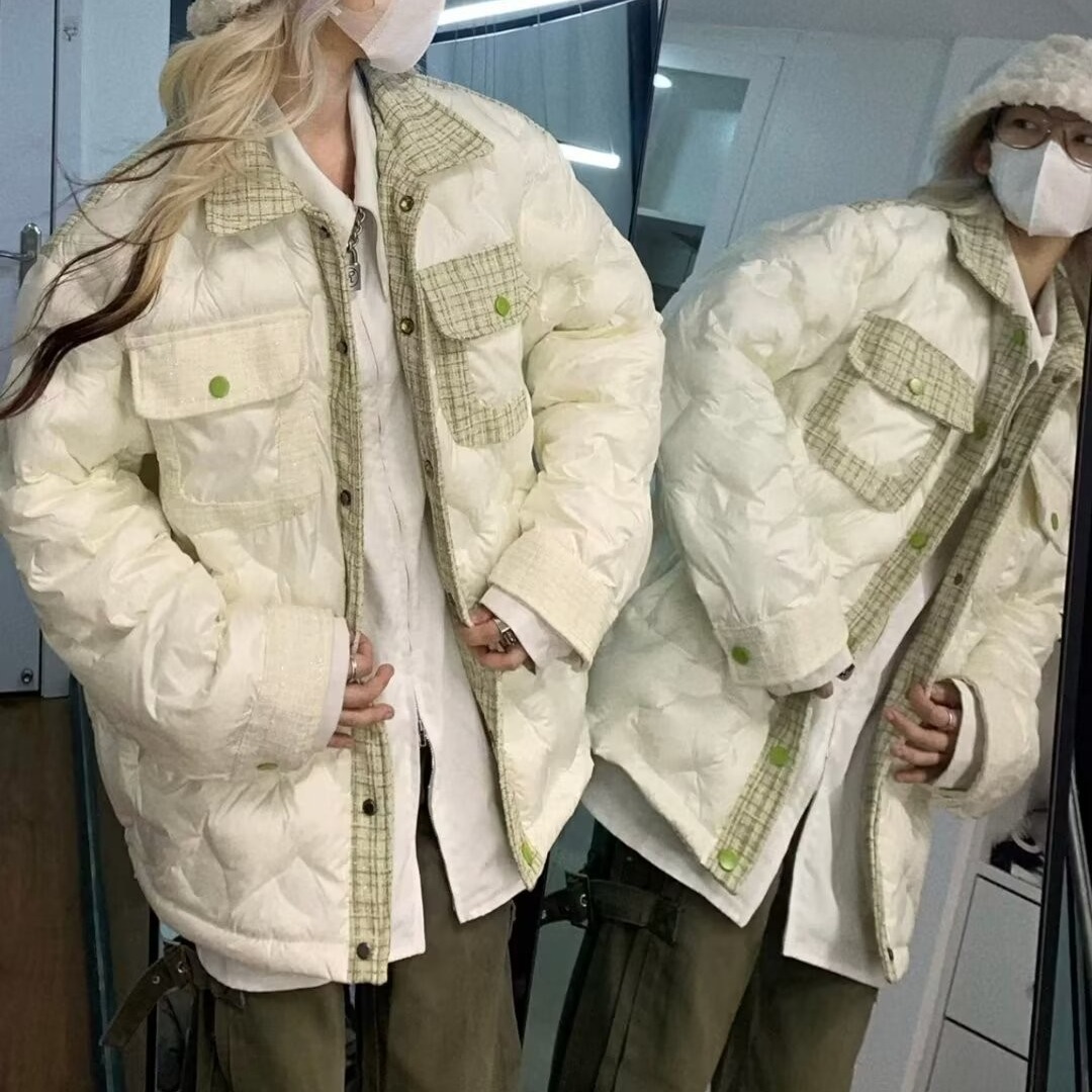 Xiaoxiangfeng cotton-padded jacket for women in winter, loose and thickened design, down-padded jacket, trendy American couple cotton-padded jacket