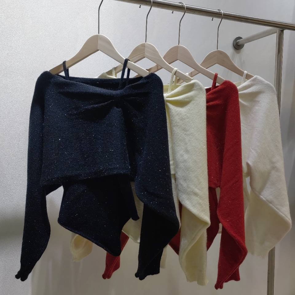 Red soft waxy sweater jacket for women spring autumn autumn and winter knitted pullover outer vest two-piece short top