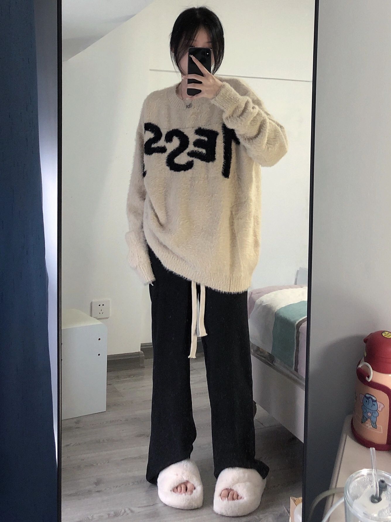 日系復古超好看仿貂毛衣女冬季加厚寬鬆針織衫上衣搭配兩件套