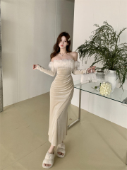 ~Photographed~ Gentle Goddess Velvet Fringe Bralette Dress