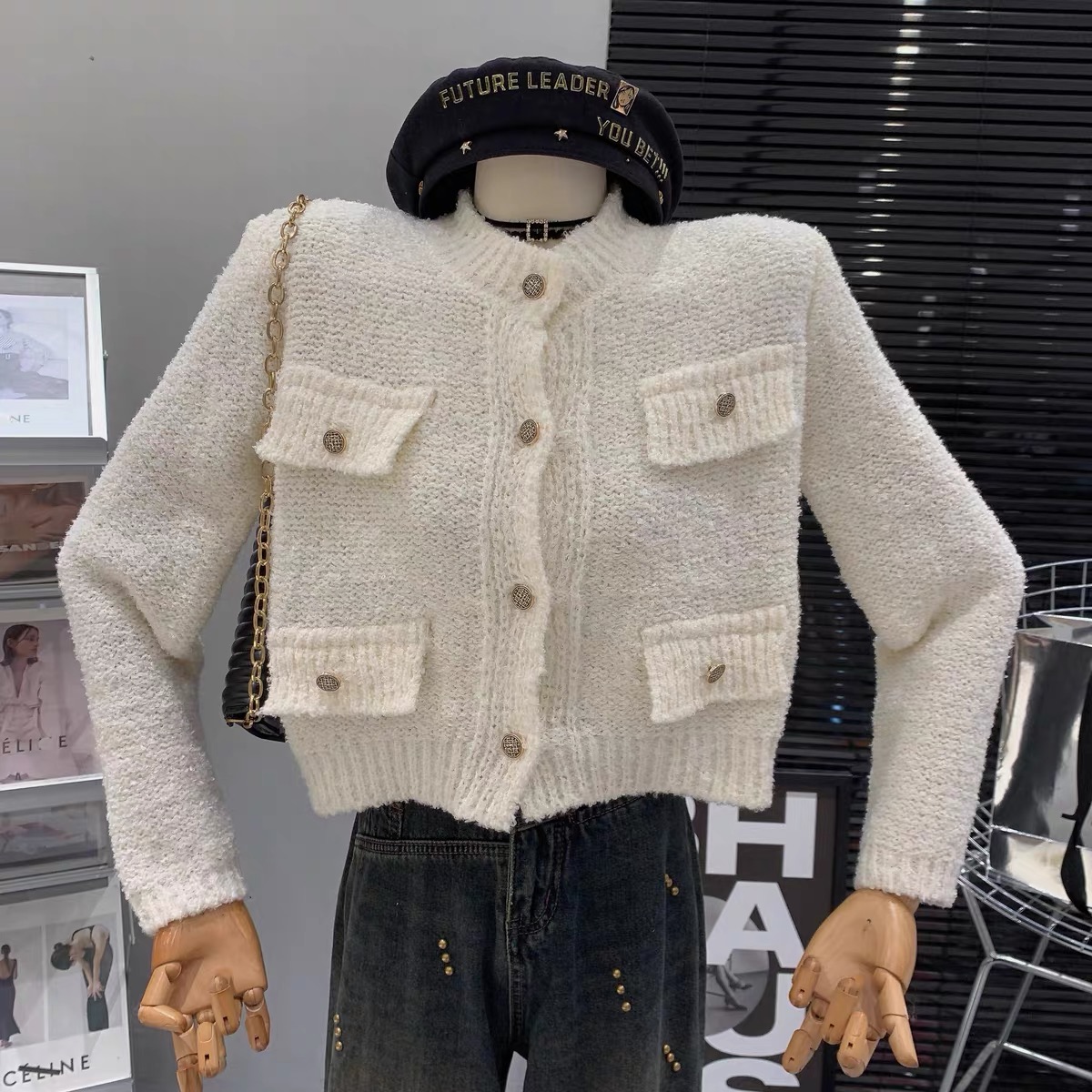 ins niche design short small fragrance jacket for women 2023 new loose versatile high-end jacket top