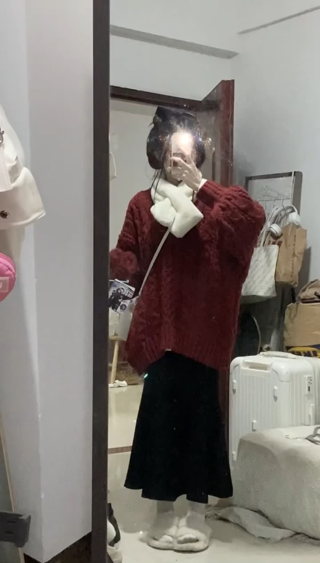 秋冬季網紅炸街可鹽可甜洋氣減齡溫柔系聖誕新年紅毛衣兩件套裝女