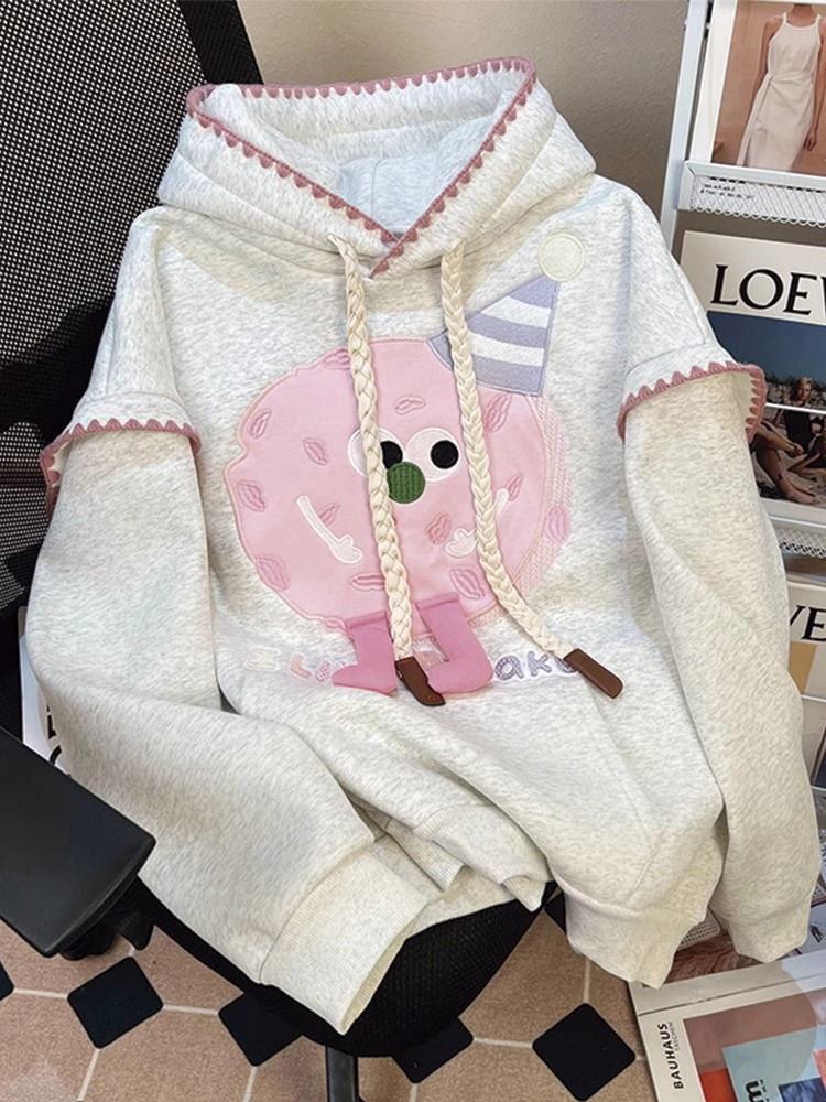 連帽衛衣女冬加絨加厚