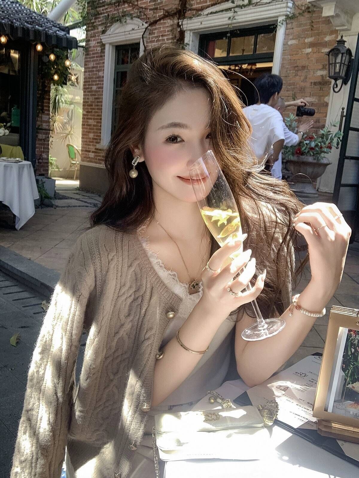 魚兔子的兔子溫柔風毛衣女秋冬季2023新款氣質花邊拼接蕾絲針織衫