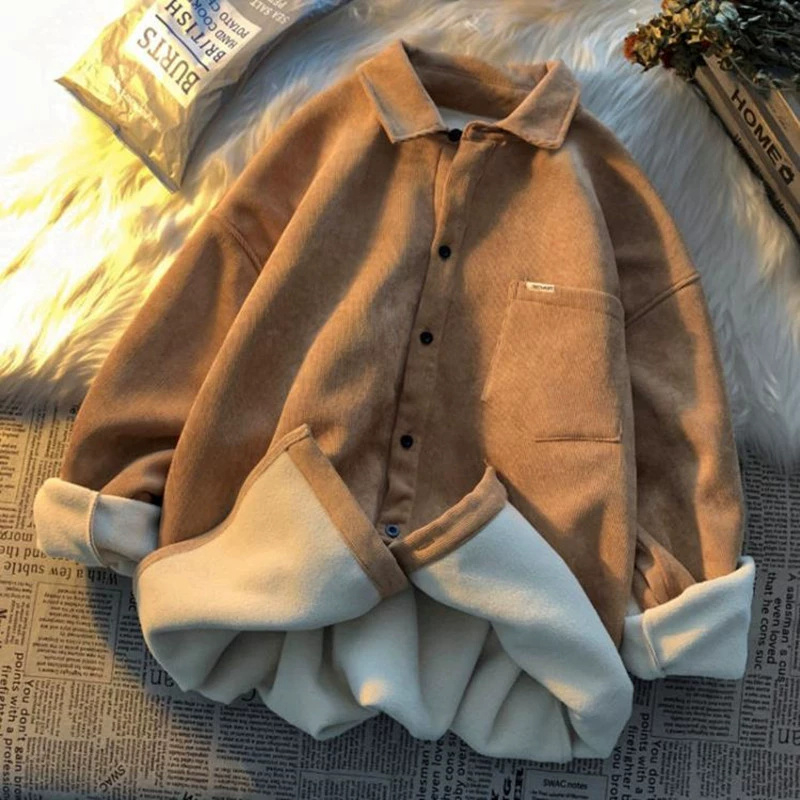 加絨加厚襯衫女韓版寬鬆洋氣減齡時尚百搭超火上衣服潮