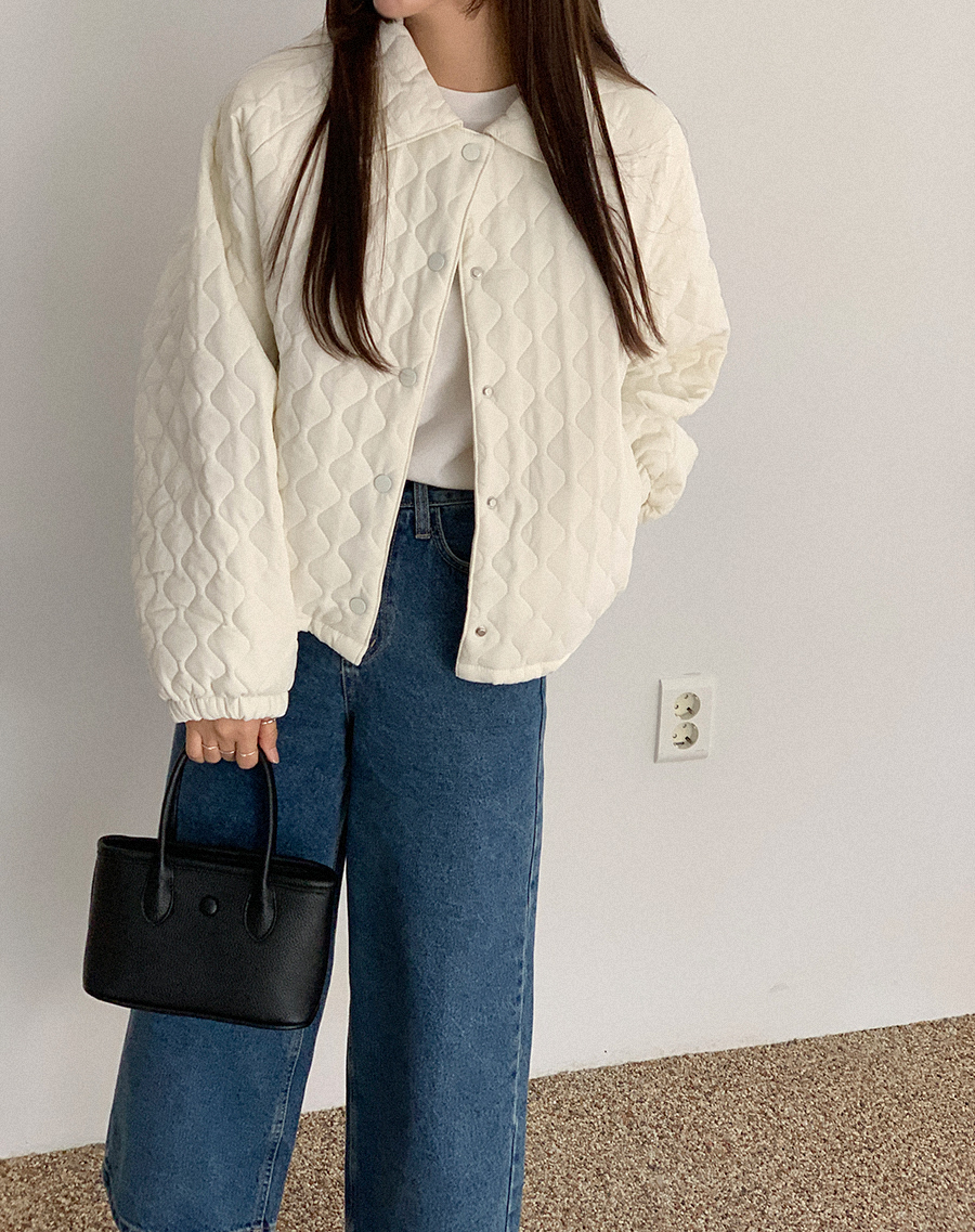 chic Korean style autumn and winter fashion casual rhombus lambswool thickened and warm single-breasted versatile cotton coat