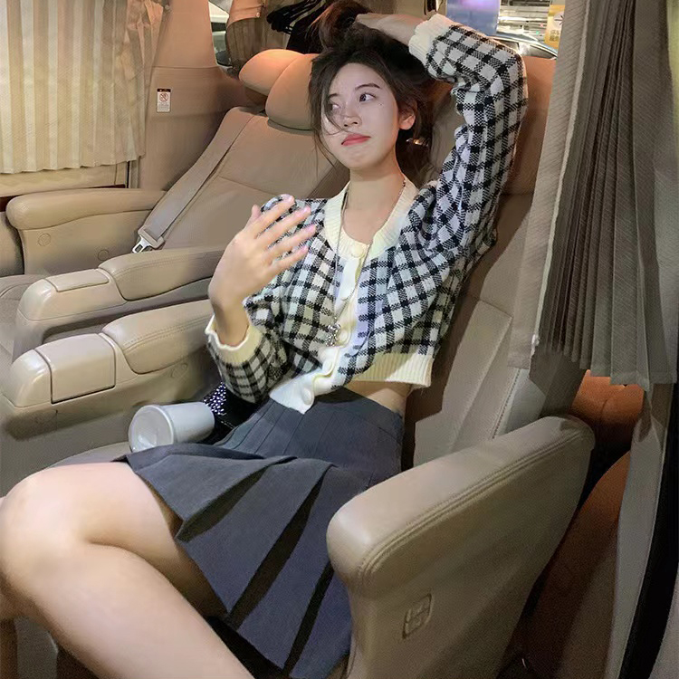 炸街減齡時尚套裝女小個子秋冬季新款洋氣時髦淑女氣質穿搭兩件套