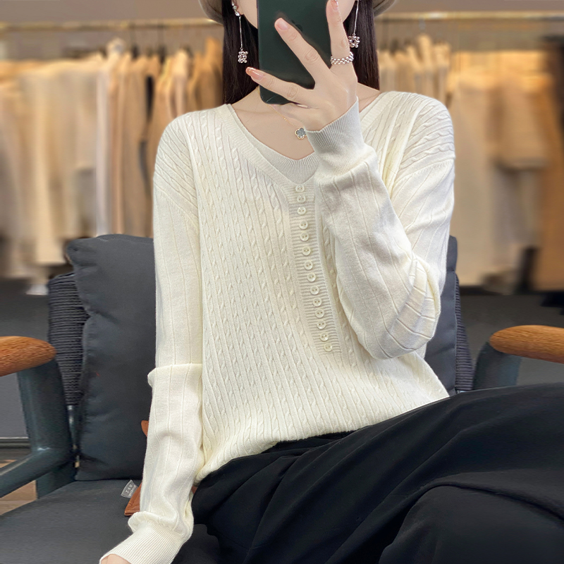 2024春秋冬針織衫新款T恤女士毛衣潮