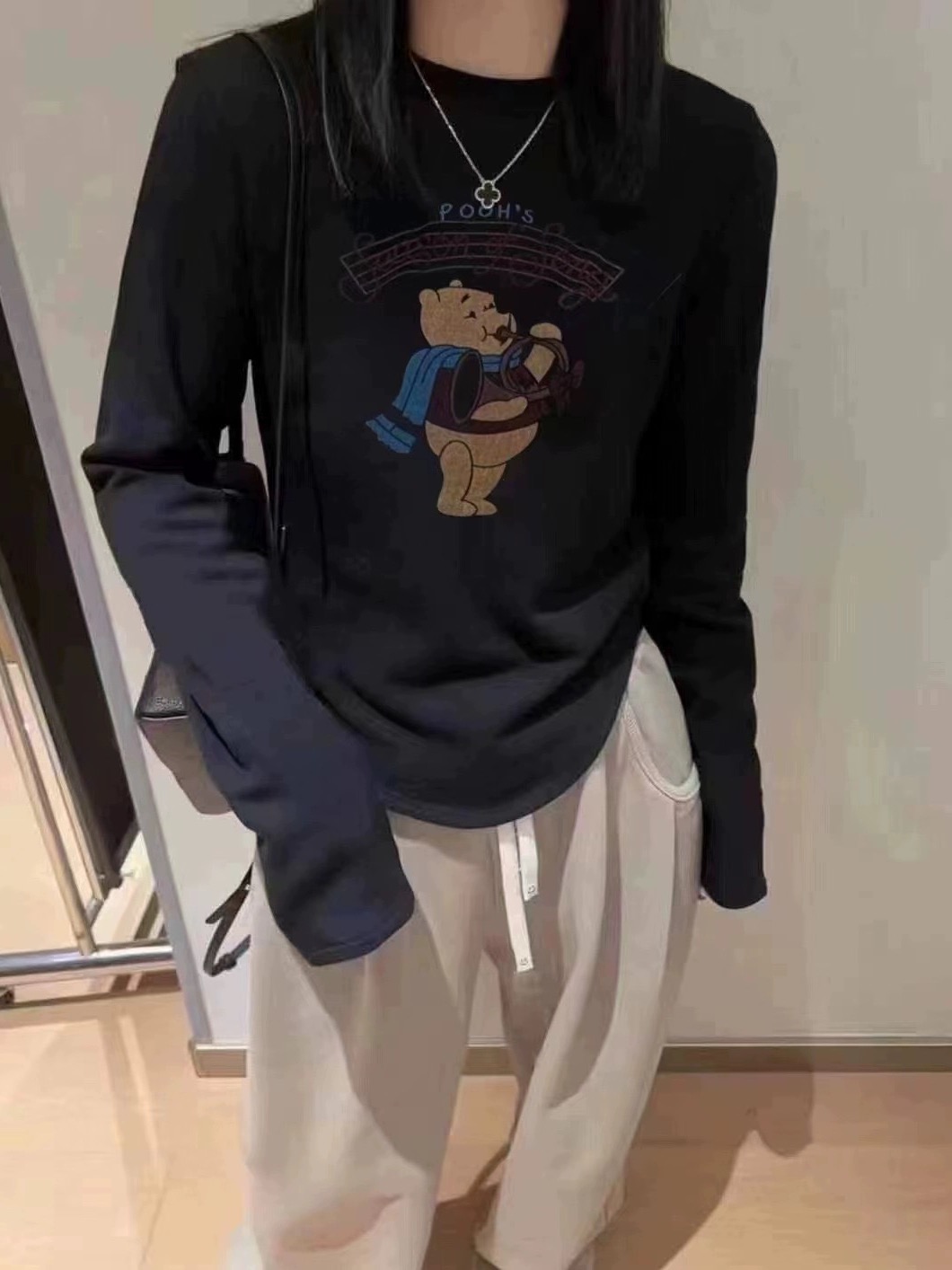 2024季新款潮流小個子顯瘦上衣女緊身設計感T恤長袖打底衫上衣