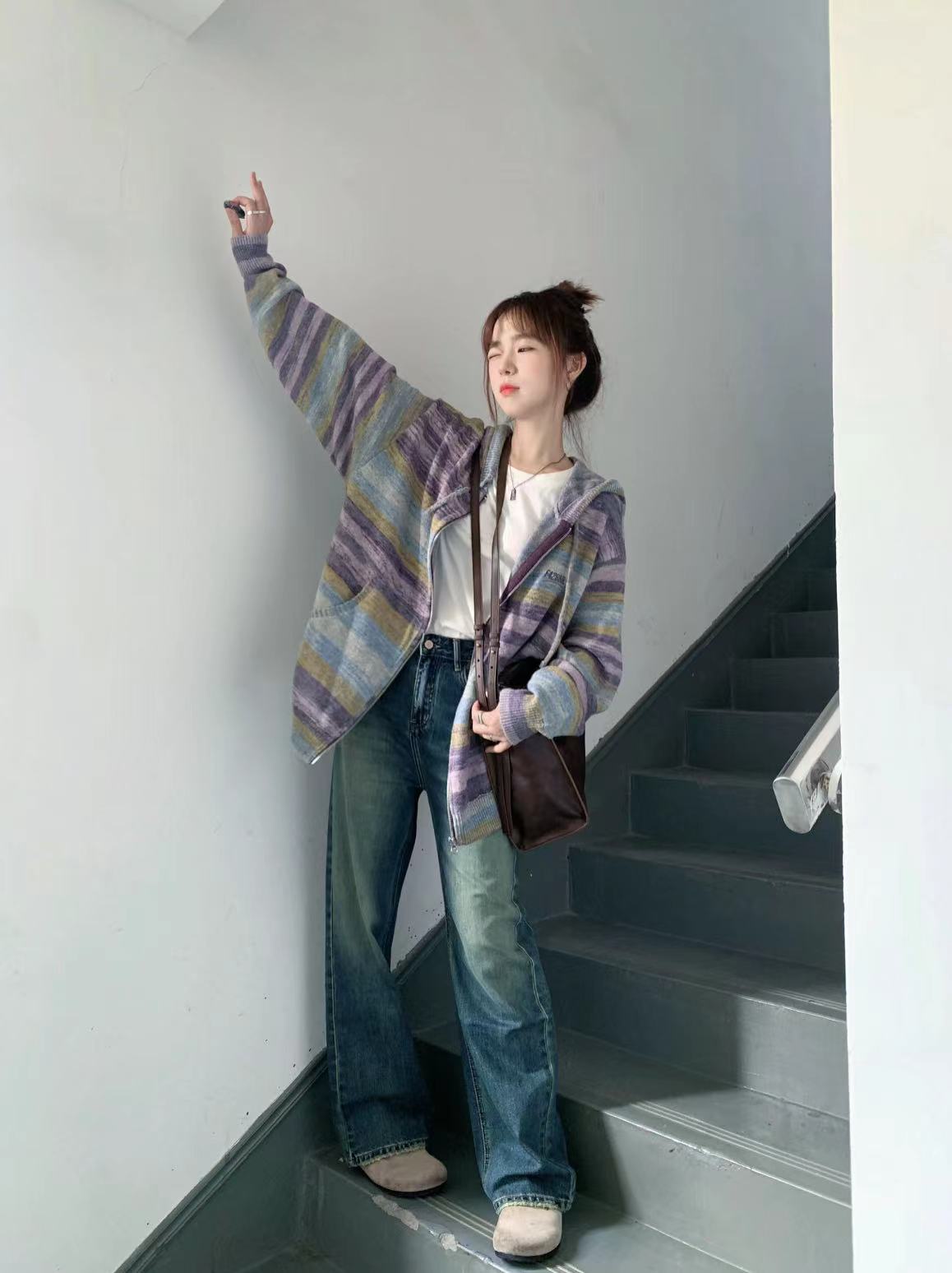 深冬裝2023奶系穿搭搭配一整套高級感顯瘦小個子初秋季套裝女新款