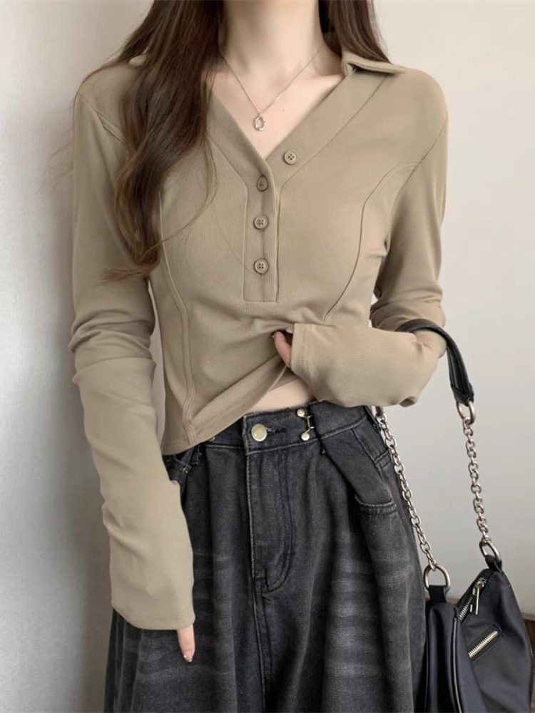 2024 spring 40 count 92 cotton 8 spandex 210g quality long-sleeved bottoming shirt T-shirt for women large size M-4XL