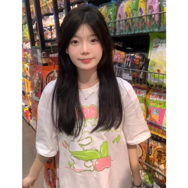 2024春夏新款重磅/精梳純棉 後包領 有縫邊 S-XXXL 夏裝短袖T恤女