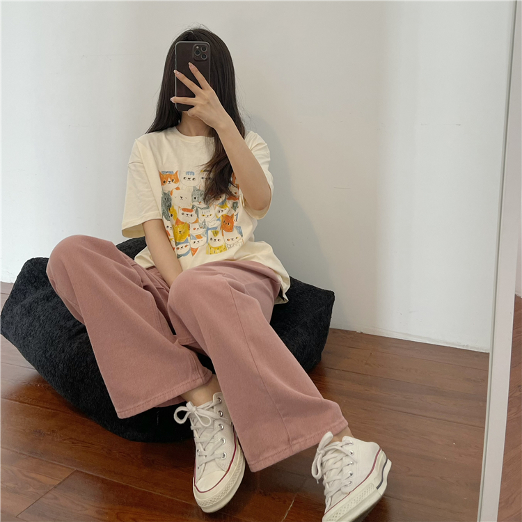 2024春夏新款重磅/精梳純棉 後包領 有縫邊 S-XXXL 夏裝短袖T恤女