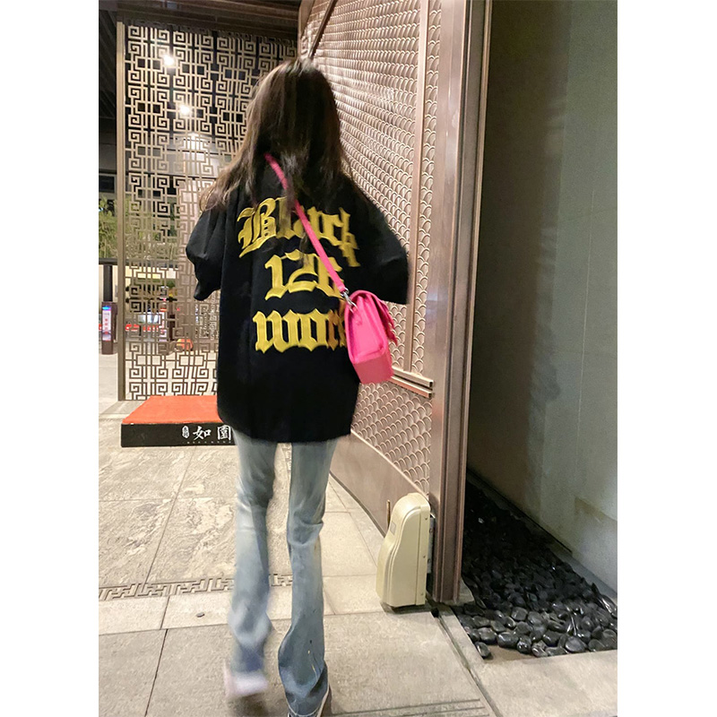 2024春夏新款重磅/精梳純棉 後包領 有縫邊 S-XXXL 夏裝短袖T恤女