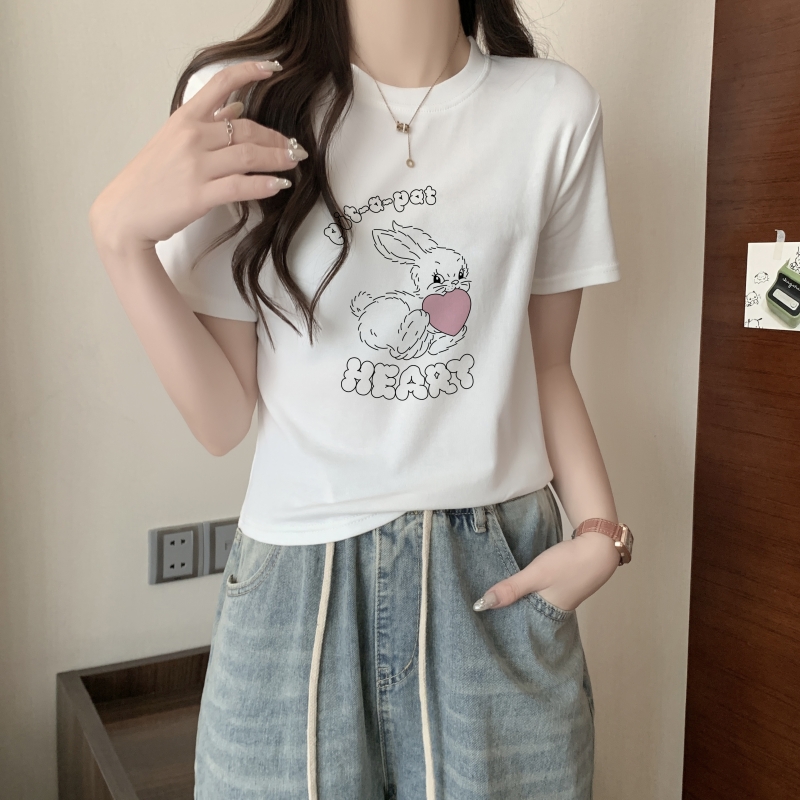 實拍  40支210克92%棉 8%氨綸 正肩短袖T恤女純棉