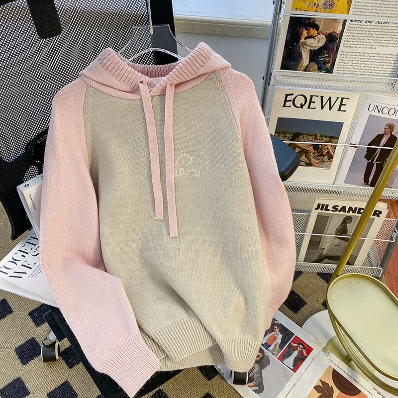 Real shot of quality milk fufu sweet soft waxy hooded sweater for women autumn and winter sweater jacket