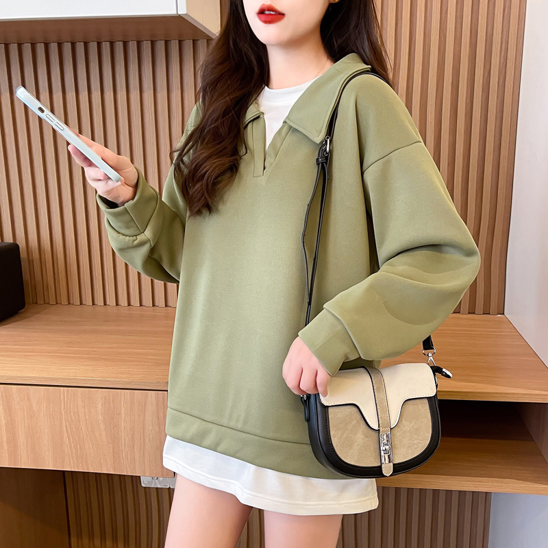 Real shot of Huamian compound silver fox velvet 380 grams extra large size 300 pounds bag collar plus velvet thickened fake two-piece sweatshirt