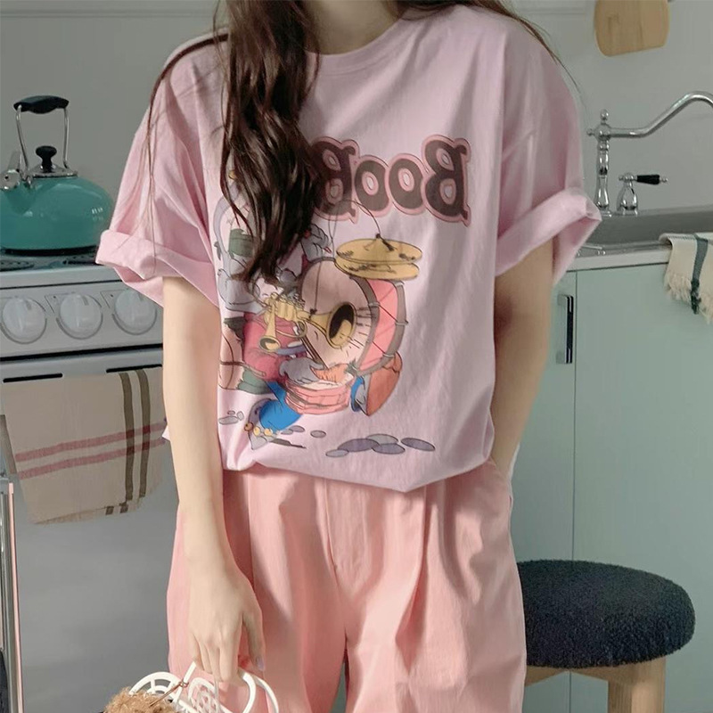 2024春夏新款重磅/精梳純棉 後包領 有縫邊 S-XXXL 夏裝短袖T恤女